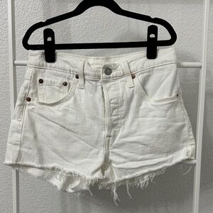 Levi’s Off-White Denim Shorts